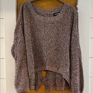 Express Multicolor Knit Crew Neck Sweater